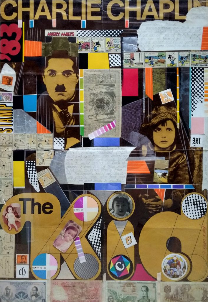 Glenn Bautista
Charlie Chaplin II, 1982
Collage 
23in x 33in